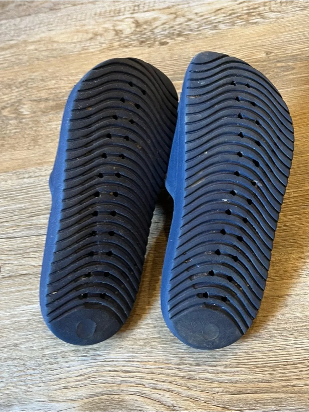 Nike Blue Slide Sandals w/Teal Swoosh youth size 2
